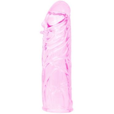 BAILE FUNDA ROSA PENE SILICONA ESTIMULANTE 13 CM