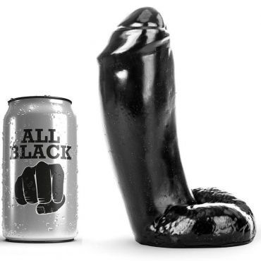 ALL BLACK DILDO REALISTICO 18 CM