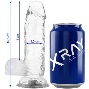 X RAY CLEAR DILDO REALISTA TRANSPARENTE 155 CM O 35 CM