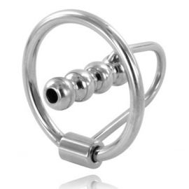 METAL HARD ANILLO GLANDE CON PLUG URETRAL 30MM