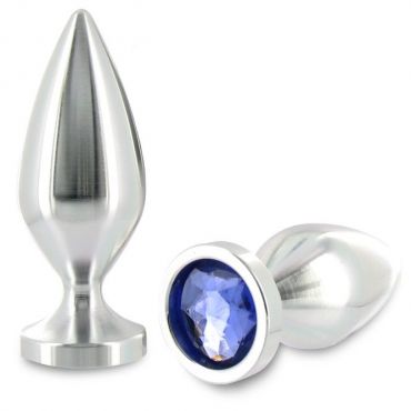 METAL HARD ANAL PLUG ALIMINUM COLOR CRISTAL PEQUEaO 571 CM