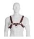 LEATHER BODY CHAIN HARNESS III BLACK RED