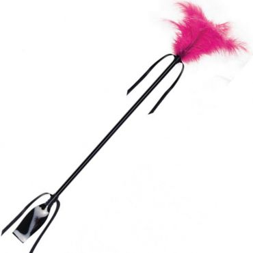 SECRETPLAY FUSTA PLUMA NEGRO Y FUCSIA