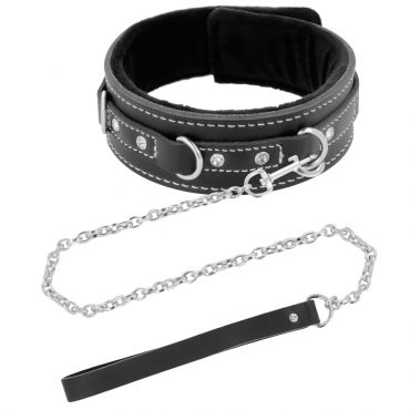 DARKNESS COLLAR LEATHER CON CORREA ALTA CALIDAD