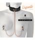 COQUETTE CHIC DESIRE FANTASY COLLAR CON PINZAS PEZONES CON FORRO DE NEOPRENO