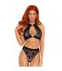 LEG AVENUE SET DOS PIEZAS PANTIES Y TOP CUELLO HALTER NEGRO S M