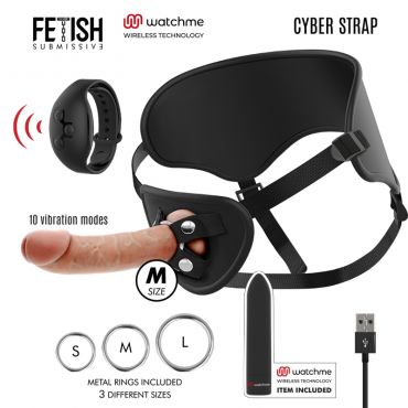 FETISH SUBMISSIVE CYBER STRAP ARNES CON DILDO Y BALA CONTROL REMOTO TECNOLOGIA WATCHME M