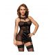 QUEEN LINGERIE CHEMISE CON LIGUERO NEGRO S M