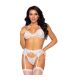 LEG AVENUE SET TRES PIEZAS BLANCO TALLA S