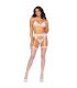 LEG AVENUE SET TRES PIEZAS BLANCO TALLA S