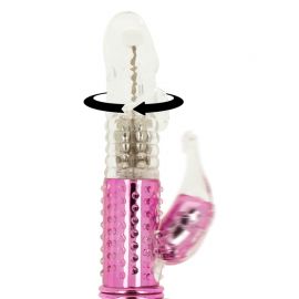 OHMAMA VIBRADOR CON FUNCION ROTACION Y ESTIMULADOR CLITORIS