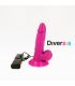 DIVERSIA DILDO FLEXIBLE CON VIBRACION MORADO 17 CM O 33 CM