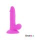 DIVERSIA DILDO FLEXIBLE CON VIBRACION MORADO 17 CM O 33 CM