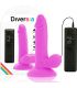 DIVERSIA DILDO FLEXIBLE CON VIBRACION MORADO 17 CM O 33 CM