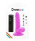 DIVERSIA DILDO FLEXIBLE CON VIBRACION MORADO 17 CM O 33 CM