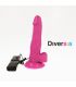 DIVERSIA DILDO FLEXIBLE CON VIBRACIaN LILA 18 CM O 4 CM