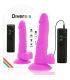 DIVERSIA DILDO FLEXIBLE CON VIBRACIaN LILA 18 CM O 4 CM