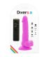 DIVERSIA DILDO FLEXIBLE CON VIBRACIaN LILA 18 CM O 4 CM