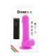 DIVERSIA DILDO FLEXIBLE CON VIBRACION LILA 205 CM O 42 CM