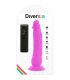 DIVERSIA DILDO FLEXIBLE CON VIBRACION LILA 21 CM O 49 CM