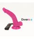 DIVERSIA DILDO FLEXIBLE CON VIBRACION LILA 215 CM O 45 CM