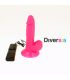 DIVERSIA DILDO FLEXIBLE CON VIBRACION ROSA 17 CM O 33 CM