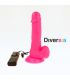 DIVERSIA DILDO FLEXIBLE CON VIBRACION ROSA 205 CM O 42 CM