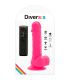 DIVERSIA DILDO FLEXIBLE CON VIBRACION ROSA 205 CM O 42 CM