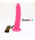 DIVERSIA DILDO FLEXIBLE CON VIBRACION ROSA 21 CM O 49 CM