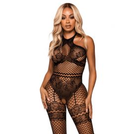 LEG AVENUE BODYSTOCKING CUELLO HALTER TALLA UNICA NEGRO