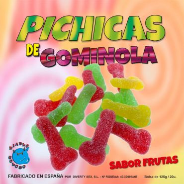 DIABLO GOLOSO PICHITAS DE GOMINOLA FRUTAS CON AZUCAR