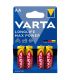 VARTA MAX POWER PILA ALCALINA AA LR6 BLISTER4