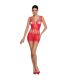 PASSION WOMAN BS090 BODYSTOCKING ROJO TALLA UNICA