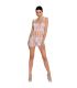 PASSION WOMAN BS090 BODYSTOCKING BLANCO TALLA UNICA