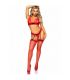 LEG AVENUE SET TRES PIEZAS DE ENCAJES TALLA UNICA ROJO