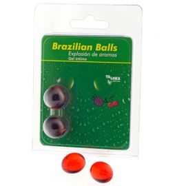 TALOKA BRAZILIAN BALLS GEL aNTIMO FRESA CEREZA 2 BOLAS