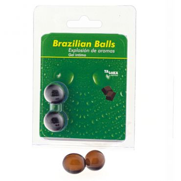 TALOKA BRAZILIAN BALLS GEL aNTIMO CHOCOLATE 2 BOLAS