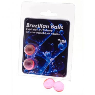 TALOKA BRAZILIAN BALLS GEL EXCITANTE EFECTO VIBRACIaN REFRESCANTE 2 BOLAS