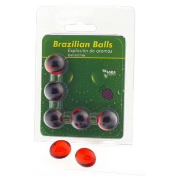 TALOKA BRAZILIAN BALLS GEL aNTIMO FRESA 5 BOLAS