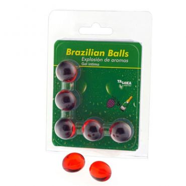 TALOKA BRAZILIAN BALLS GEL aNTIMO FRESAS CHAMPN 5 BOLAS