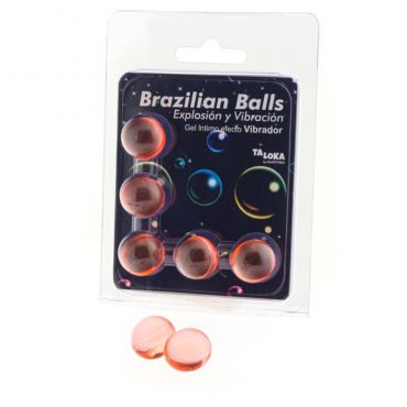 TALOKA BRAZILIAN BALLS GEL EXCITANTE EFECTO VIBRACIaN 5 BOLAS