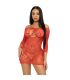 LEG AVENUE MINI VESTIDO HEART NET TALLA aNICA ROJO