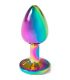 SECRETPLAY METAL BUTT PLUG MULTICOLOR TALLA S 7 CM