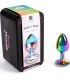 SECRETPLAY METAL BUTT PLUG MULTICOLOR TALLA S 7 CM