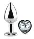 SECRETPLAY METAL BUTT PLUG CORAZaN TRANSPARENTE TALLA S 7 CM