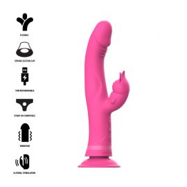 INTENSE JULIO VIBRADOR RABBIT SILICONA ROSA