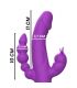 INTENSE CASANOVA VIBRADOR RABBIT SILICONA TRIPLE MOTOR MORADO