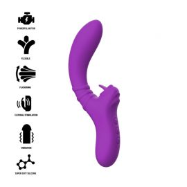 INTENSE HARRY VIBRADOR FLEXIBLE CON LENGUA MORADO