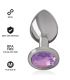 INTENSE PLUG ANAL METAL ALUMINIO CON CRISTAL VIOLETA TALLA M