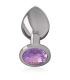 INTENSE PLUG ANAL METAL ALUMINIO CON CRISTAL VIOLETA TALLA M